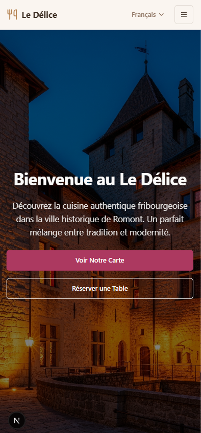Le Délice - Page d'accueil responsive