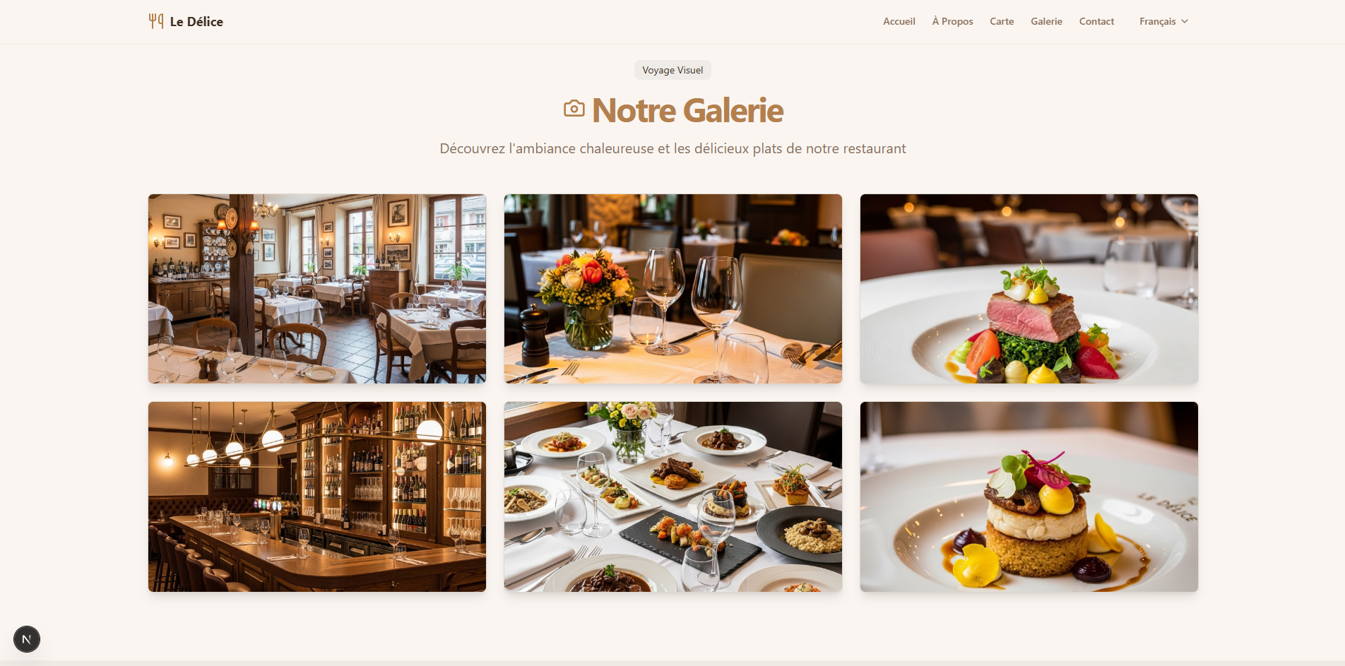 Le Délice - Carte Google Maps intégrée